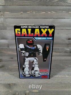 Vintage GALAXY Super Mechanic Fighter Deluxe Battery Operated Toy With Box Japan
