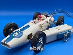 Vintage GAMA Lotus Race Car Battery Operated Wired Race Car Works RARE-See Video