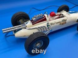 Vintage GAMA Lotus Race Car Battery Operated Wired Race Car Works RARE-See Video