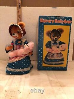 Vintage Hungry Baby Bear Battery Operated Excellent Condition