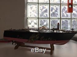 Vintage ITO model boat battery operated toy works