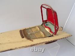 Vintage Ichida Japan Battery Operated Tinplate Ford Gyron Concept Car
