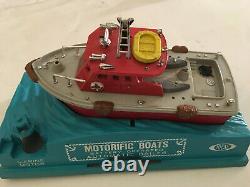 Vintage Ideal Boaterific Mighty Blaze Fire Boat 4364-6 Motorific Motor Case
