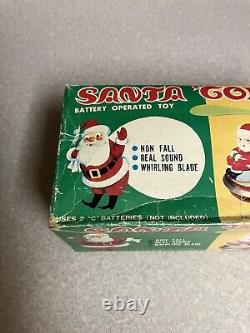 Vintage Japan Modern Toys Santa Claus Copter Helicopter Mint Condition WORKING