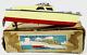 Vintage Japanese Wooden Battery-powered Cabin Cruiser Boat In Original Box