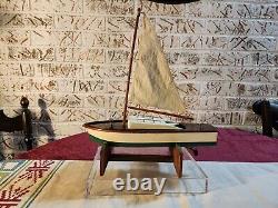Vintage Japanese Wooden Sail Boat Battery Operated 12 Long