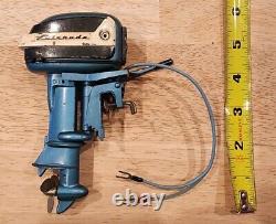 Vintage K&O 1950's EVINRUDE Big Twin Electric Toy Outboard Boat Motor (WORKS!)