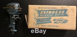 Vintage K & O Evinrude 30 Big Twin Outboard Toy Boat Motor Japan Original Box