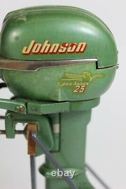 Vintage K&O JOHNSON Sea Horse 25 Toy Outboard Boat Motor Estate Find