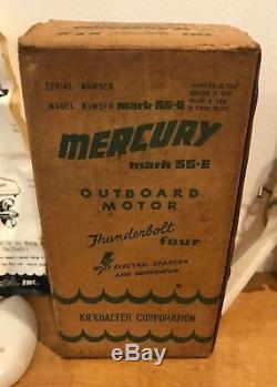 Vintage K&O Mercury Mark 55 Thunderbolt Four Toy Outboard Motor With Box Rare