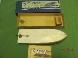 Vintage K&O Speedster Junior Battery powered Wood Toy Boat with Box