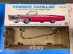 Vintage Kingsize Cadillac Tinplate Battery Operated 1960's With Box St