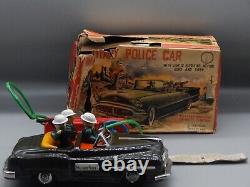 Vintage LINEMAR tin toy MILITARY POLICE battery operated car MP Marx withBOX Japan