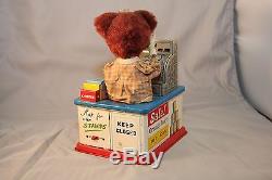 Vintage Linemar Battery Operated Super Susie Cashier Bear / Betty Bruin