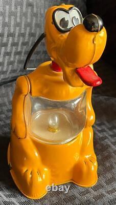 Vintage Linemar Japan Tin Battery Operated Pluto Disney Lantern Nice