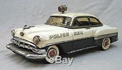 Vintage Marusan Tin 1954 Chevrolet Police Car Battery Operated Working