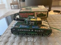 Vintage Marx Battery-Operated Remote Control Military Tank 03871 Japan HTF W Box