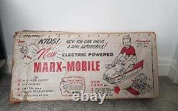 Vintage Marx Electra-Matic Electric Mobile steel ride on pedal car & box! WORKS