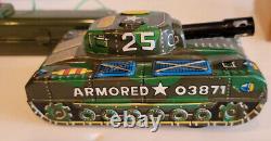 Vintage Marx Tin Armored Tank Battery-Operated 03871 Made in Japan Works