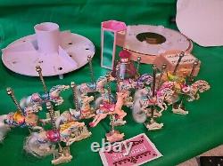 Vintage Matchbox Carousel with 12 Horses 6 Charms, poster, Instruction sheet