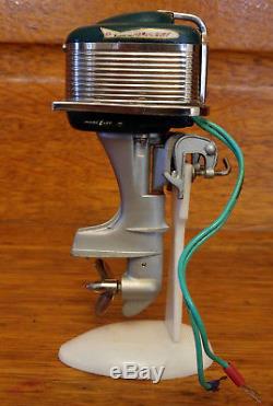 Vintage Mercury Mark 55 Thunderbolt Four Toy Outboard Boat Motor with Stand