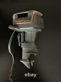Vintage Miniature EVINRUDE Outboard Boat Motor Toy Used 1950s era Sold As Is