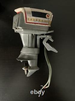 Vintage Miniature EVINRUDE Outboard Boat Motor Toy Used 1950s era Sold As Is