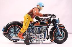 Vintage Modern Toys MT Battery Operated Japan Tin ATOM Motorcycle