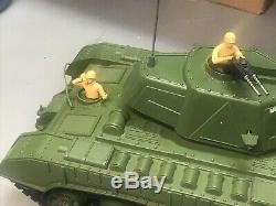 Vintage Motorized 1960s Deluxe Reading Tiger Joe Army Tank Toy