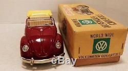 Vintage Nomura Showa Japan Tin Volkswagen Conv Battery & Friction Beetle Bug MIB