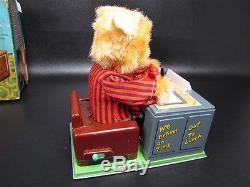 Vintage Nomura TN Japan Battery Operated Telephone Bear In Box Working