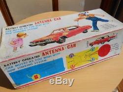 Vintage Nomura Toy NOMURA large Battery Operated ANTENNA-CAR With box from Japan