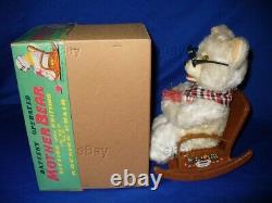 Vintage Nos Mother Bear Battery Operated Tin Toy Boxed Modern Toys Japan Works