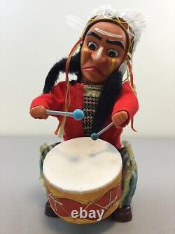 Vintage Original Alps INDIAN JOE withWar Drum Battery Operated Toy, Work Perfectly