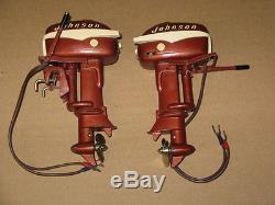 Vintage Pair 3D Johnson Seahorse Electric Toy Outboard Motors