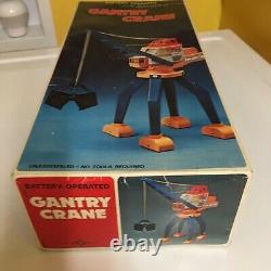 Vintage, Plastic & Tin B/o Daiya Gantry Crane Fully Working With Original Box