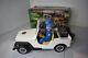 Vintage Police Patrol Jeep Battery Operated Tn With Box None Op