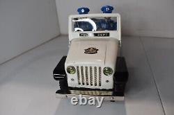 Vintage Police Patrol Jeep Battery Operated TN with Box None Op