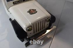 Vintage Police Patrol Jeep Battery Operated TN with Box None Op