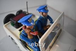 Vintage Police Patrol Jeep Battery Operated TN with Box None Op