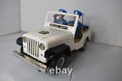 Vintage Police Patrol Jeep Battery Operated TN with Box None Op