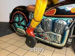 Vintage RARE- 1960 Trade Mark Modern Toys Tin Litho Battery MOTORCYCLE? 1417