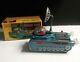 Vintage Rare Toy Battery Operated Space Tank M-18 Litho Tin Toy Japan Withorig Box