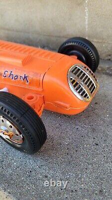 Vintage Remco Shark Fin 1960s Battery Driven Racing Teather Car McCoy Style