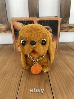Vintage SQUIPPEL DOGGIE Battery Operated Sound Control Puppy Dog Original Box