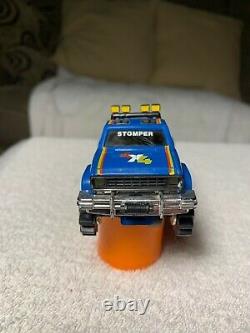 Vintage Schaper Stomper Blue Ford Truck 4x4, Strong Running with Working Light