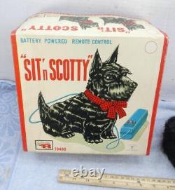 Vintage Sit'n Scotty Battery Operated Dog SCOTTISH TERRIER SCOTTIE Rosko with Box
