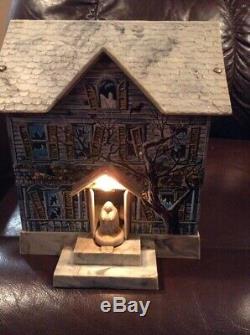 Vintage Spooky Haunted House Brumberger Bank Not Marx Hootin Hollow