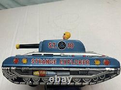 Vintage Strange Explorer Tank Battery Operated Tin Toy DSK Made In Japan