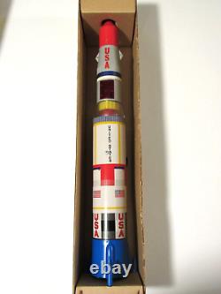 Vintage TN Nomura Battery Operated Two Stage Moon Rocket Apollo Saturn